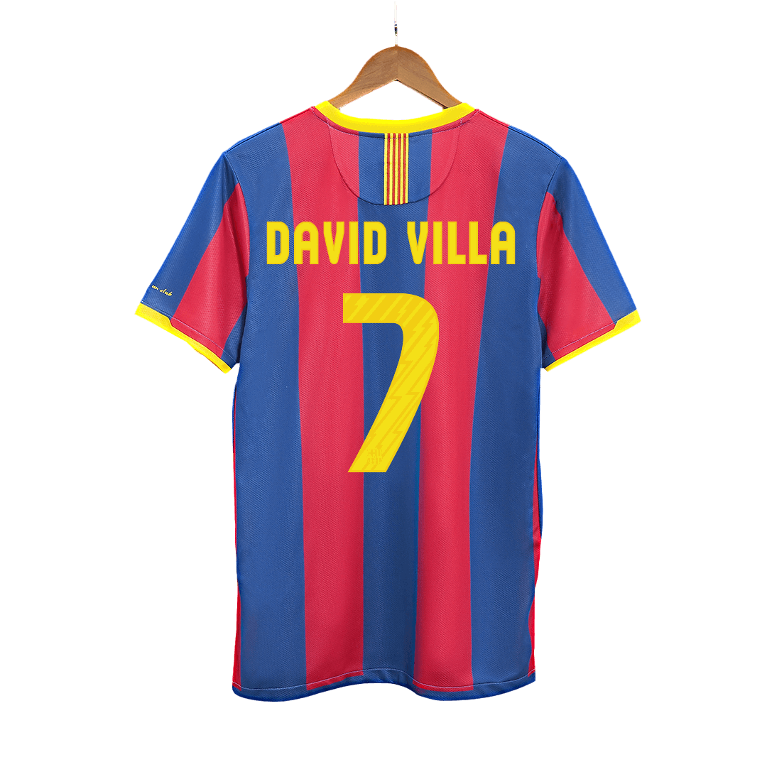 Retro Soccer Jersey DAVID VILLA #7 Barcelona Home 2010/11