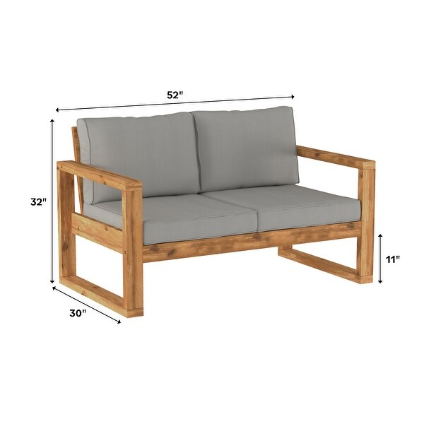 Middlebrook Hudson Acacia Frame Love Seat