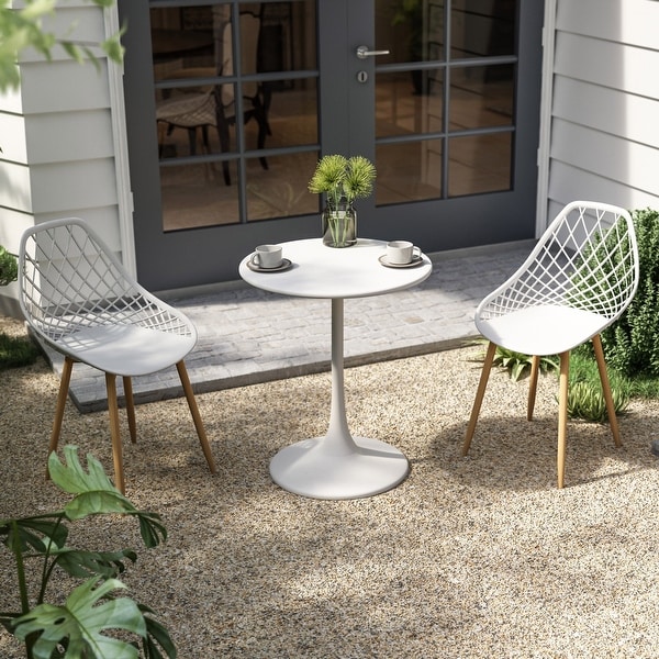 Kurv 3Piece Bistro Set,Weather Resistant,Indoor/Outdoor