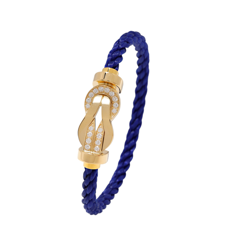 FRED Chance Amphini Lm Bracelet 18K Yellow Gold & Stainless Steel Diamond 0B0098-6B1054