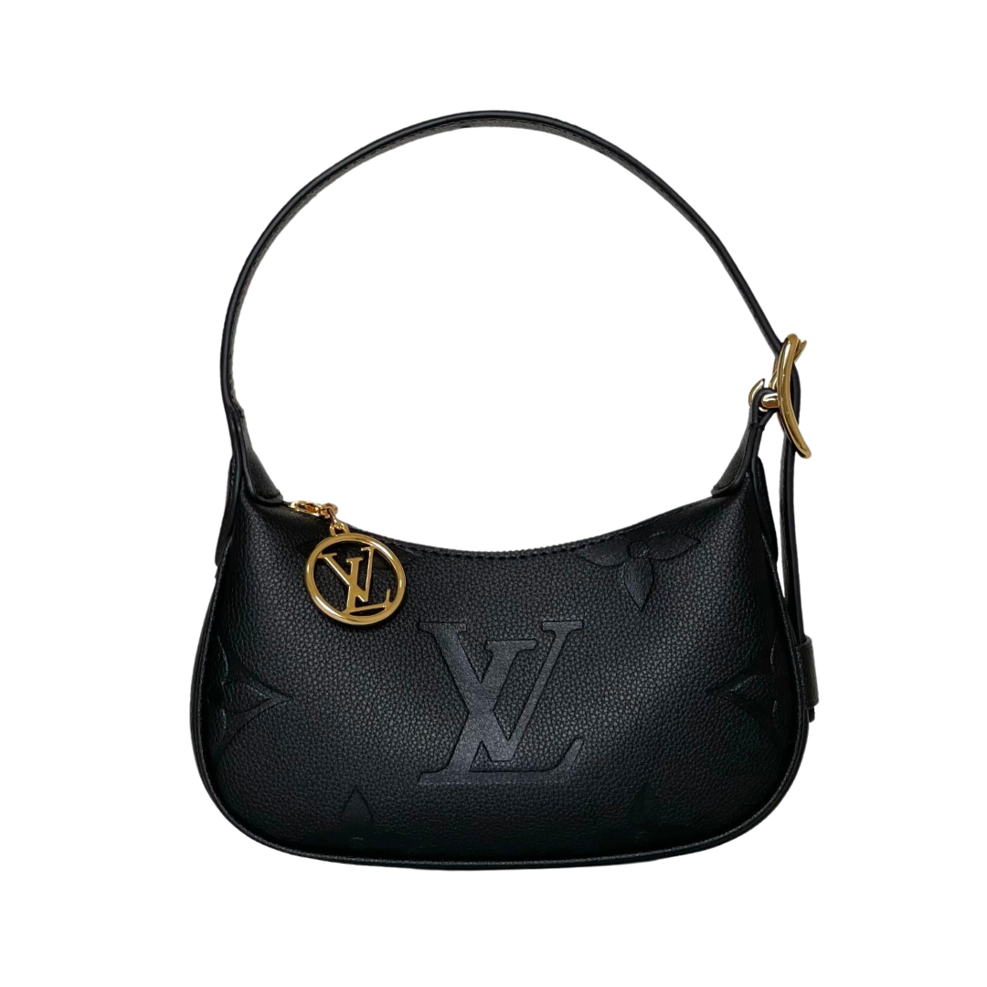 Louis Vuitton Monogram Empreinte Black Shoulder Bag 20Cm M82391