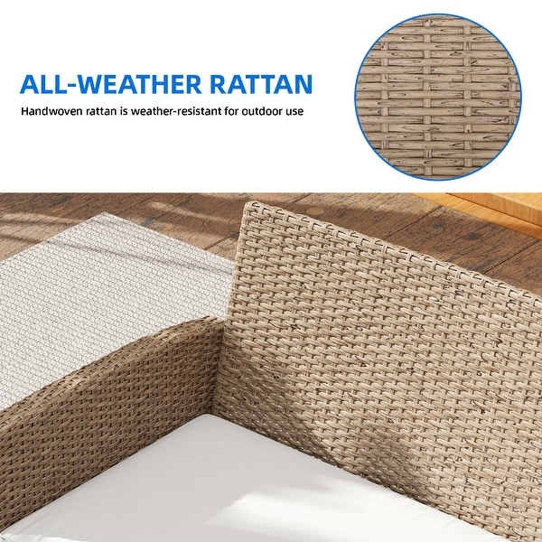 Moasis Light Brown+Beige 4Piece Patio Bistro Set