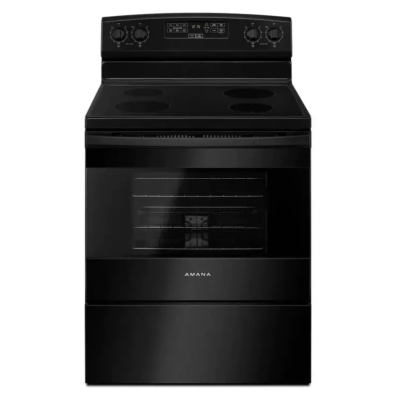 Stainless Steel Black 4.8 cu. ft. Electric Range – Compact Freestanding Cooktop and Oven Combo