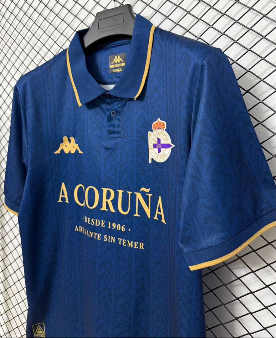 26/27 La Coruna Blue Polo Shirt