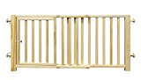 Four Paws Smart Design Walkover Pressure Mounted Gate with Door Beige 30
