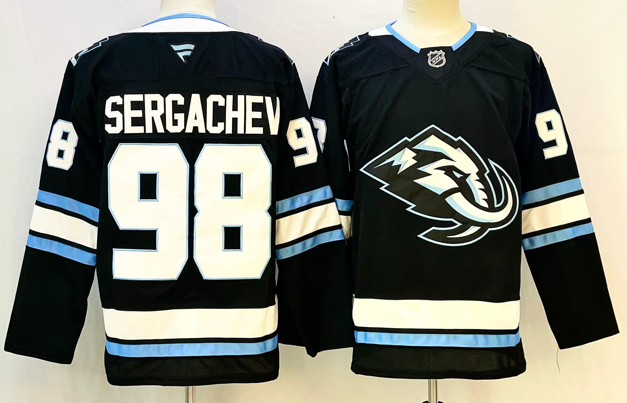 Men's Utah Mammoth Mikhail Sergachev #98 Fanatics Black Breakaway Player Jersey