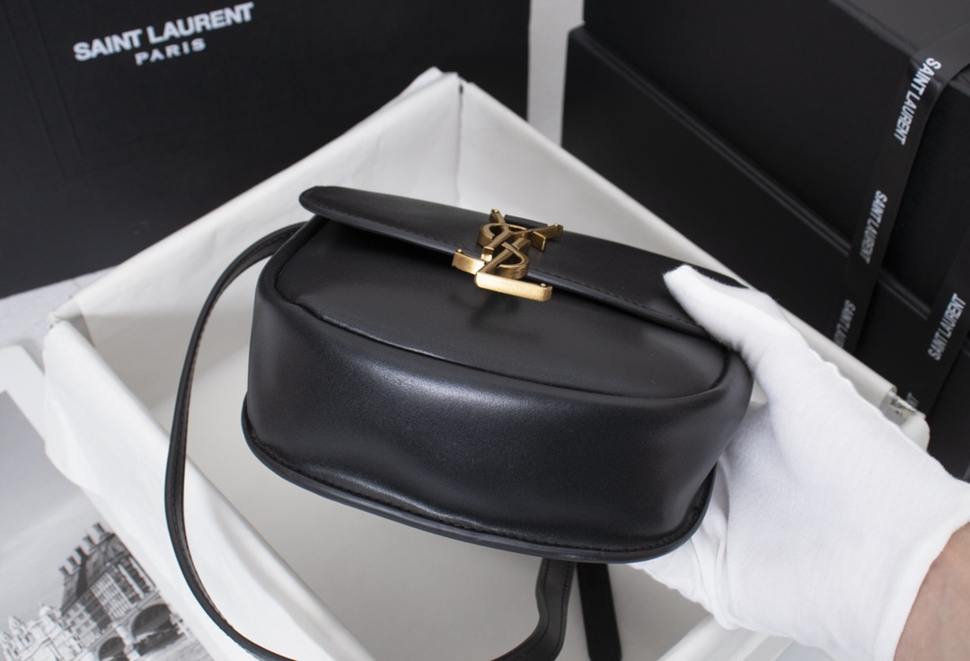Saint Laurent Kaia Small Smooth Leather Black