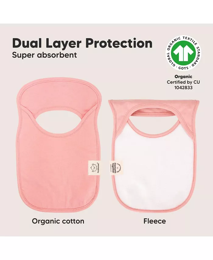 KeaBabies Baby Girls 8-Pack Baby Bibs Pull-on Bibs, Baby Drool Bibs for Baby Baby Baby Bib Unisex
