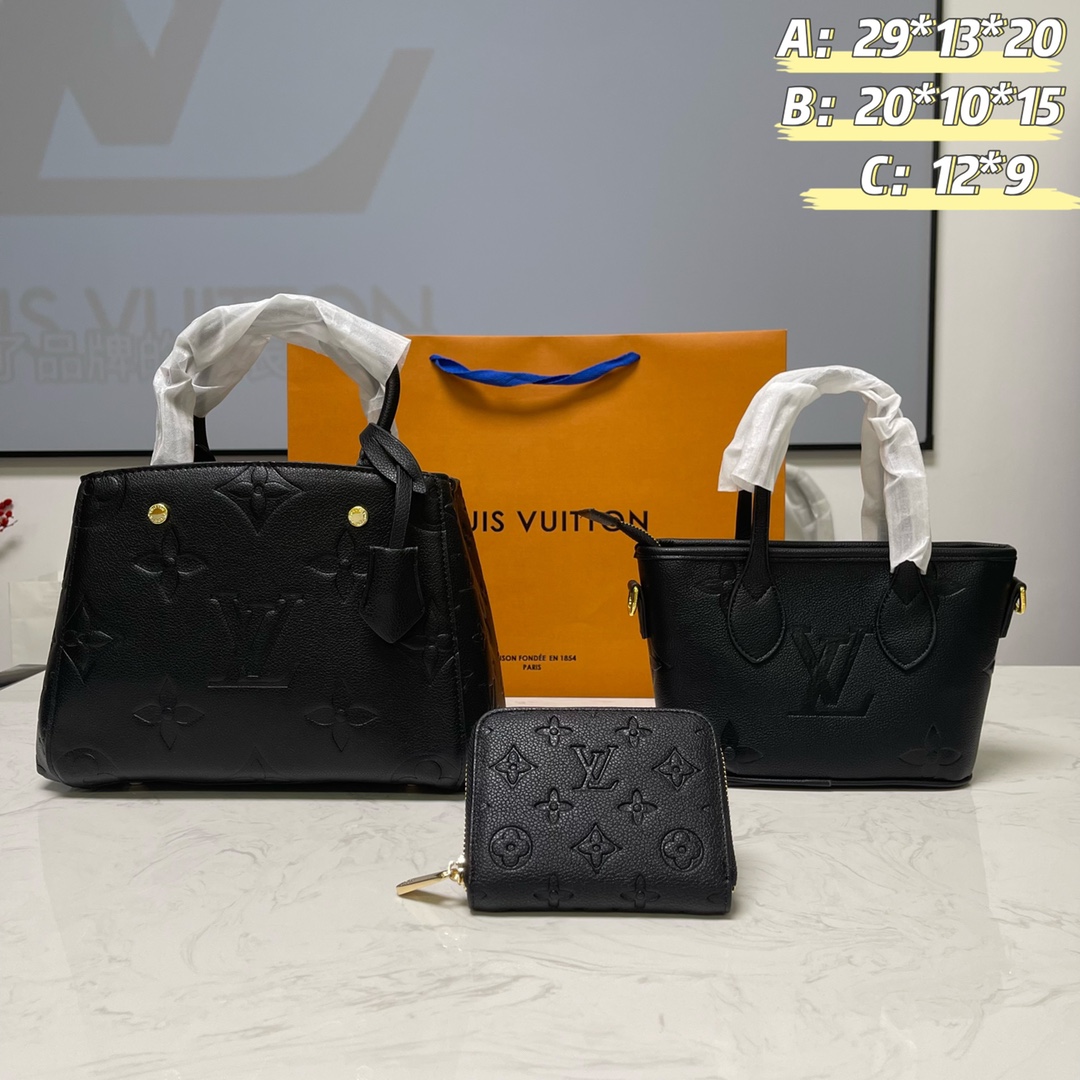LV Combination outfit High-quality tote bag+handbag+wallet set - cnluxepick