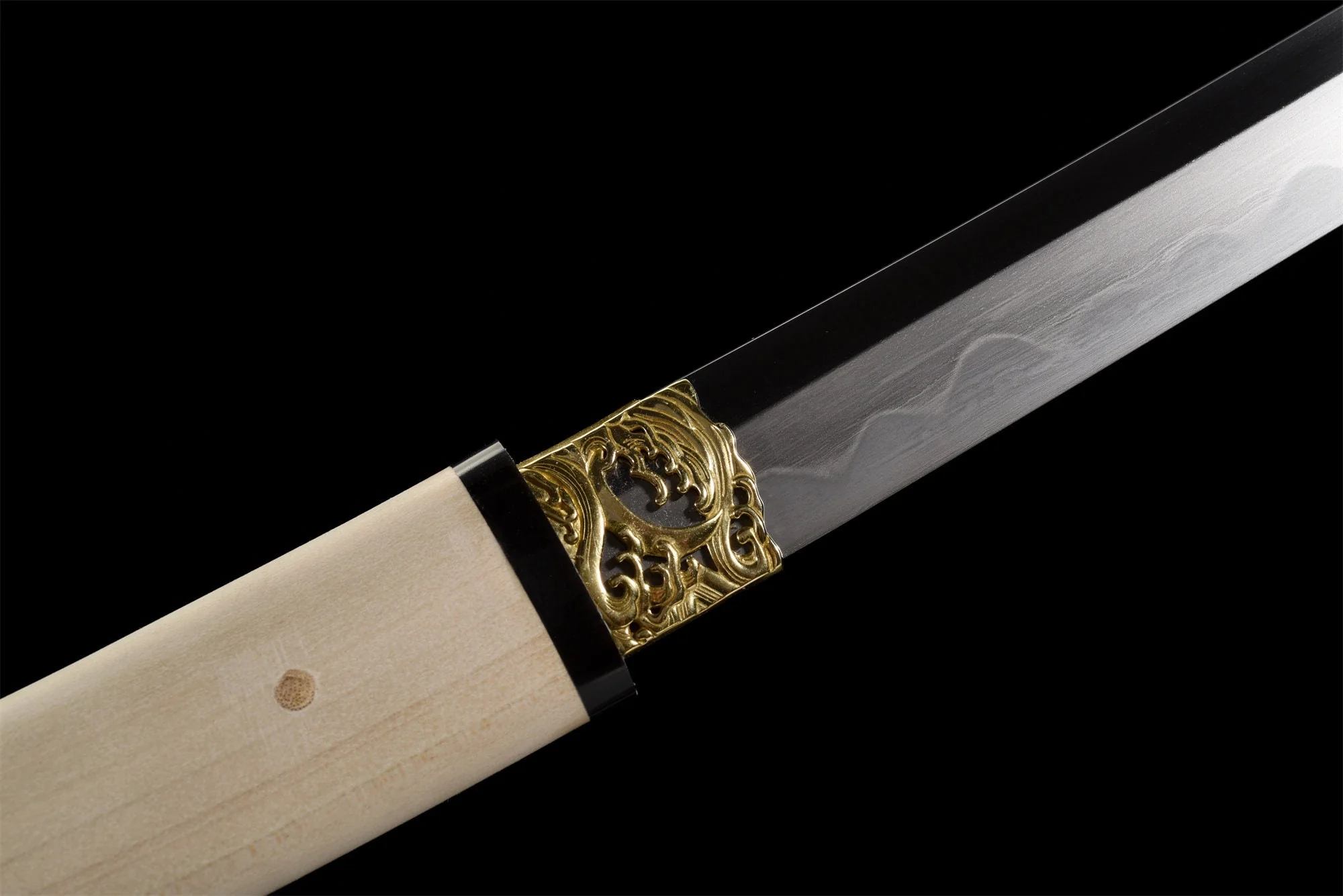 T10 Shirasaya Katana – Real Hamon, Natural Saya, Full Tang