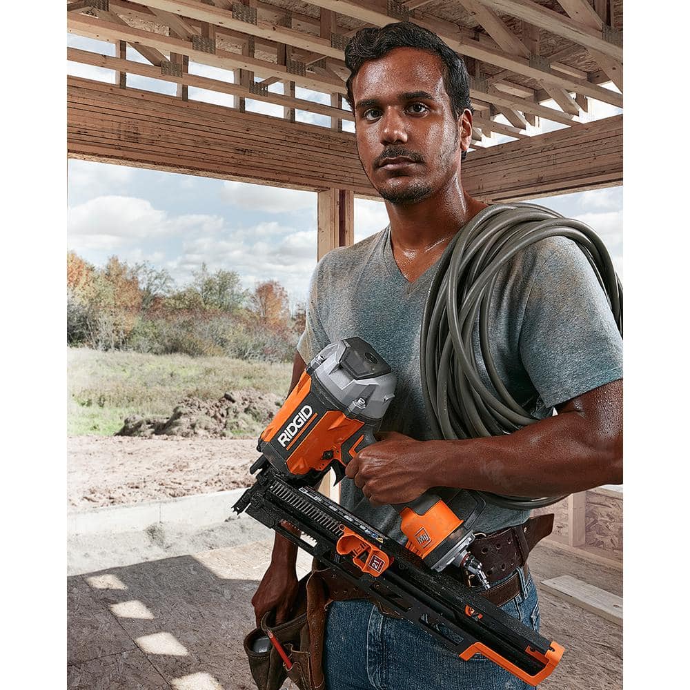 Ridgid Pneumatic 21-Degree 3-1/2 in. Round Head Framing Nailer R350RHF