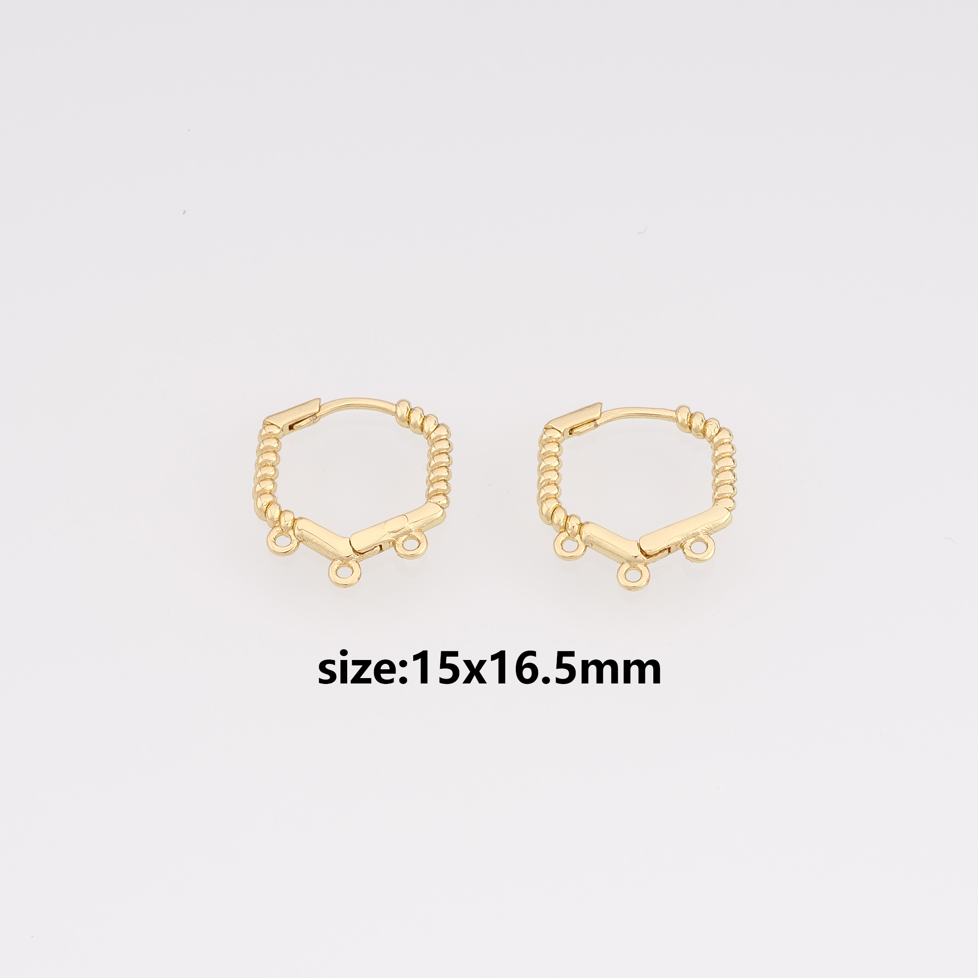 18K Gold Filled Round Hoop Earrings,Gold Geometric Hoops,Dainty Hoops Huggie,DIY Jewelry Making Supply