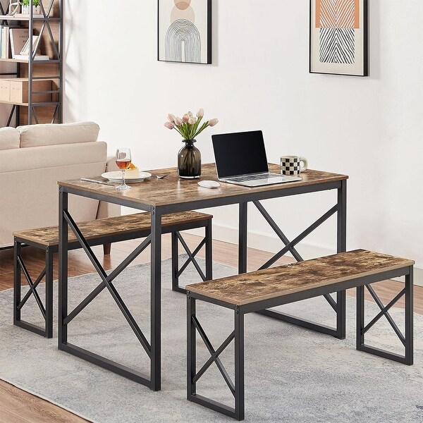 4 Person Dining Table Wooden Dining Room Set,43.3