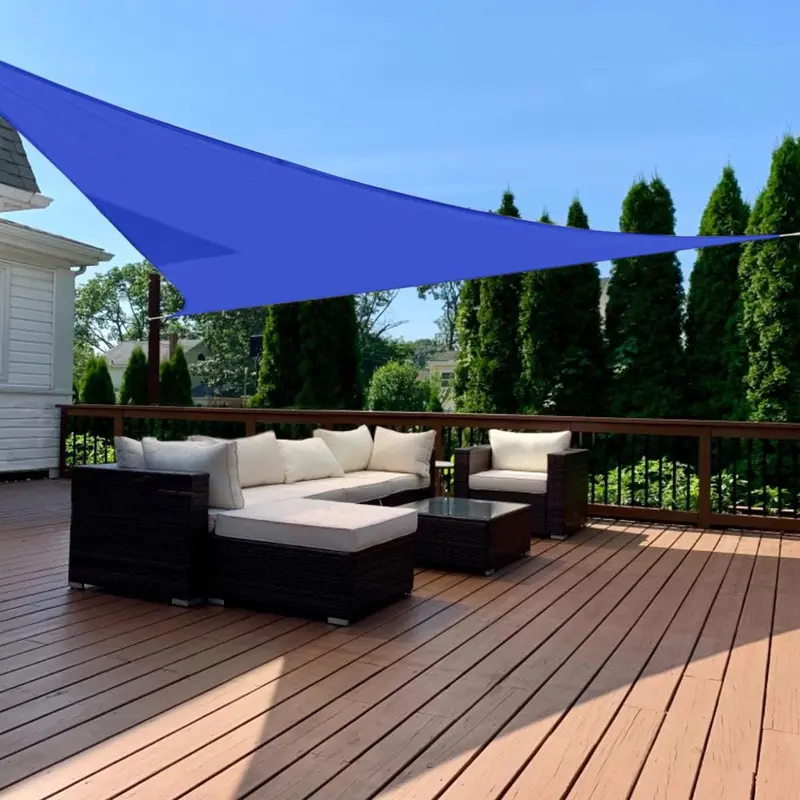 Quictent 20×20 ft Square Sun Shade Sail – 185GSM HDPE, 98% UV Protection, Brown w/ Hardware Kit
