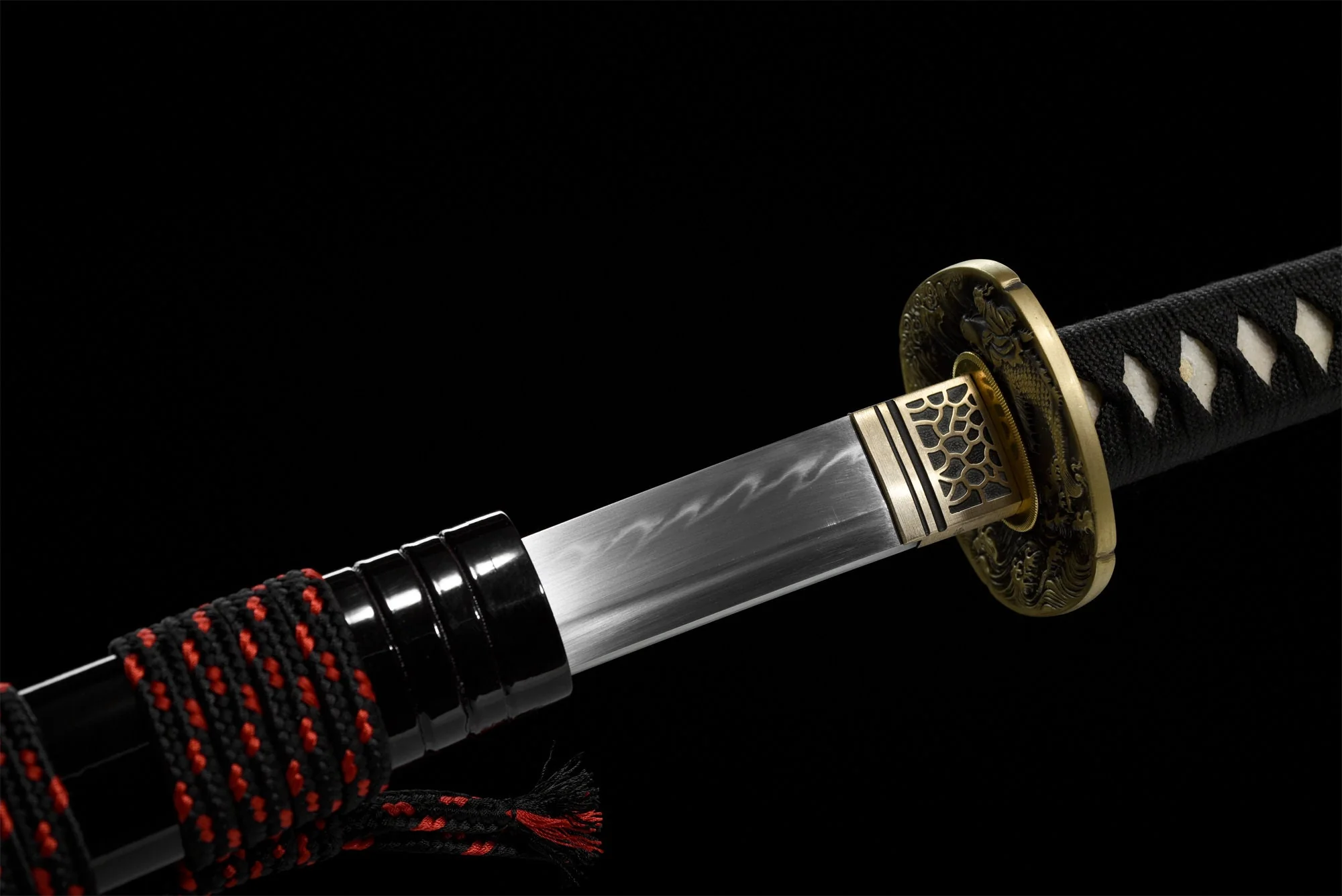Red Koi Katana – T10 Clay Tempered, Full Tang