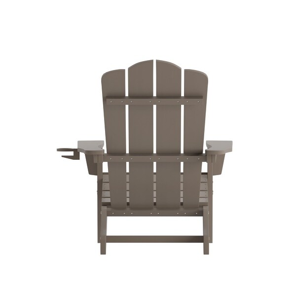Commercial Grade AllWeather Adirondack Chair with Swiveling Cupholder