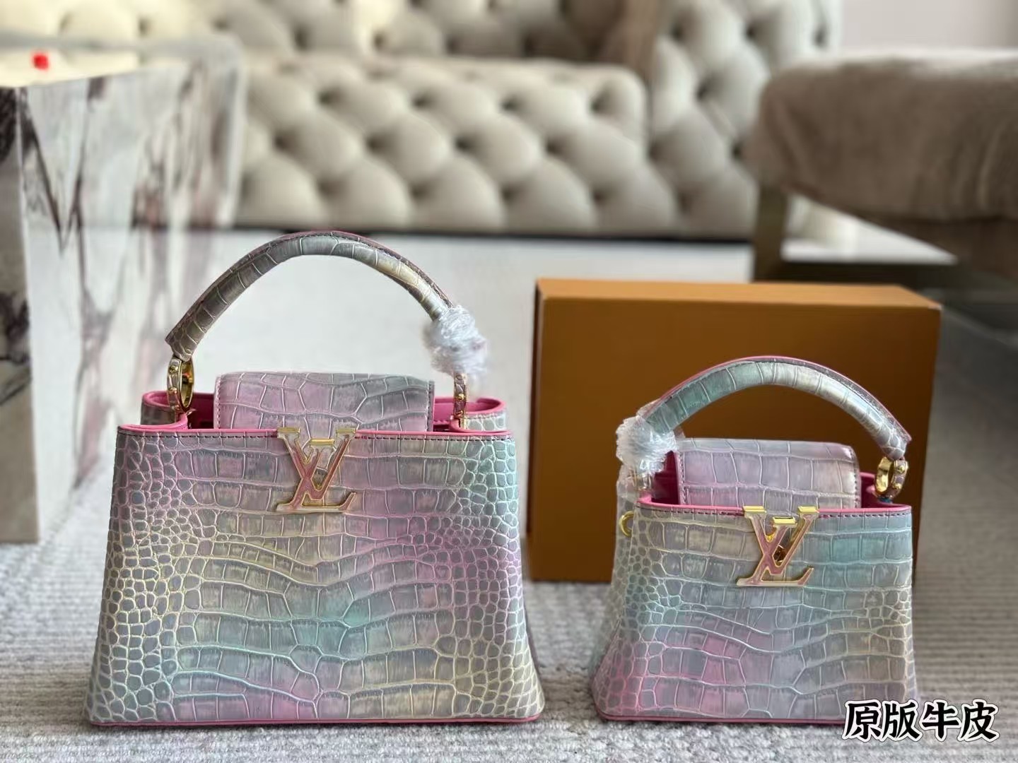 Top version LV original cowhide capucines handbag - cnluxepick