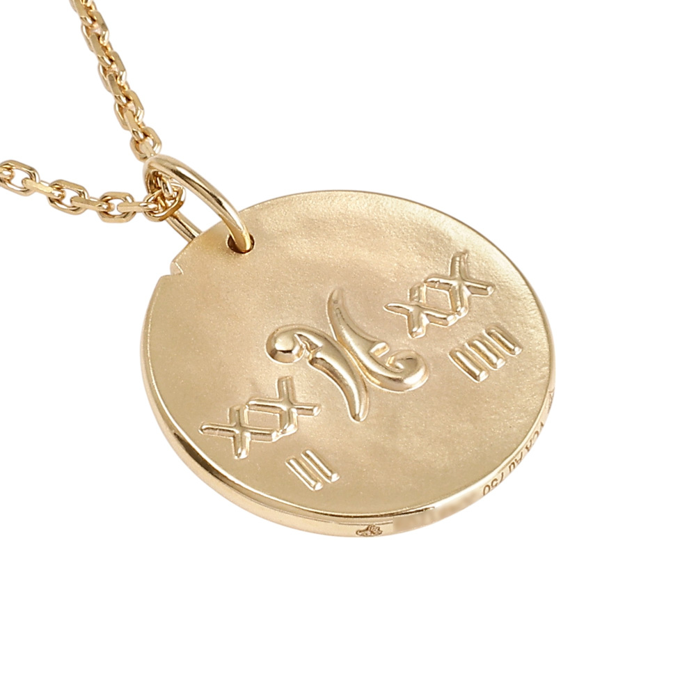 Van Cleef & Arpels Zodiac Medal Pischium (pisces) Necklace 18K Yellow Gold