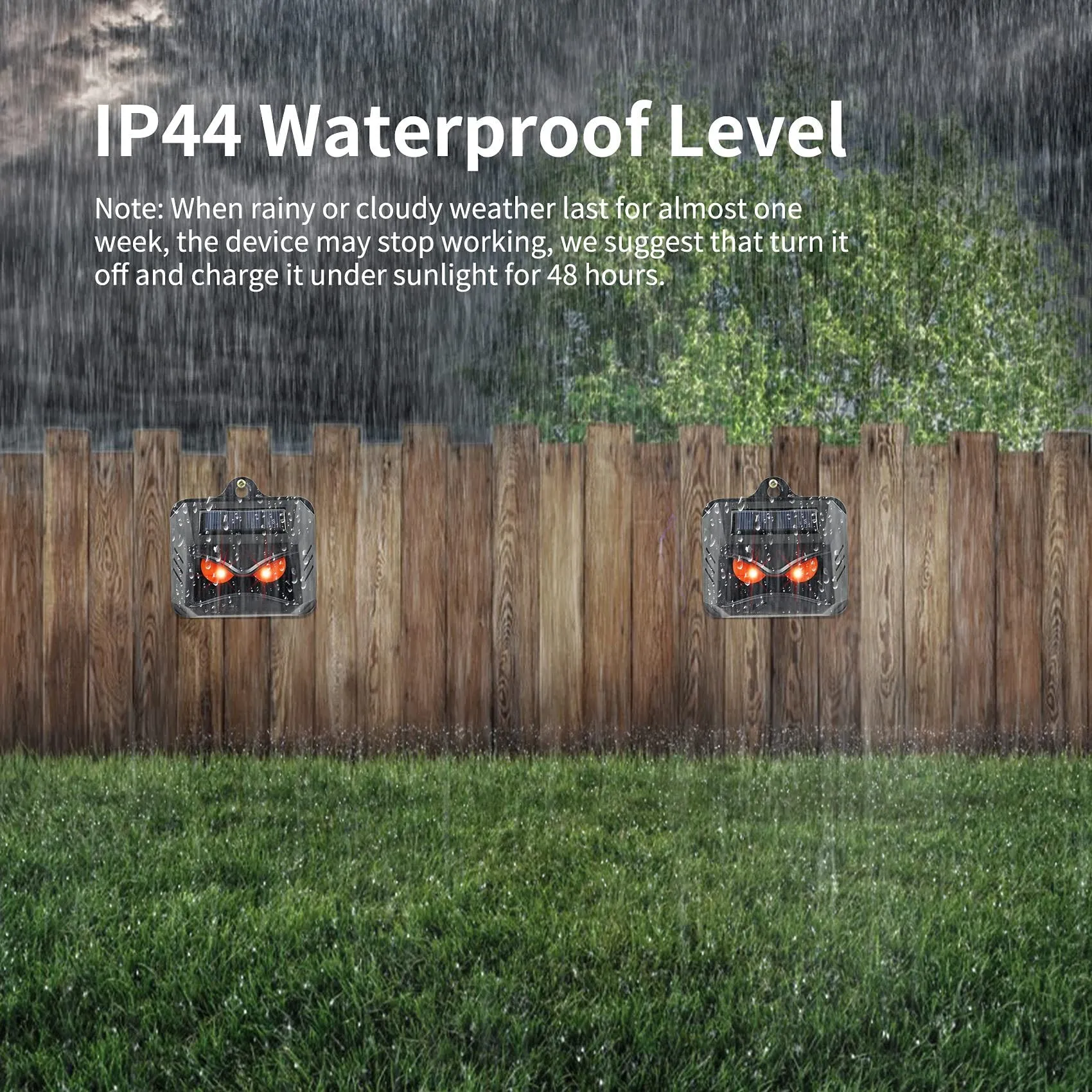 4 Pack Solar Nocturnal Red LED Lights Animal Repeller