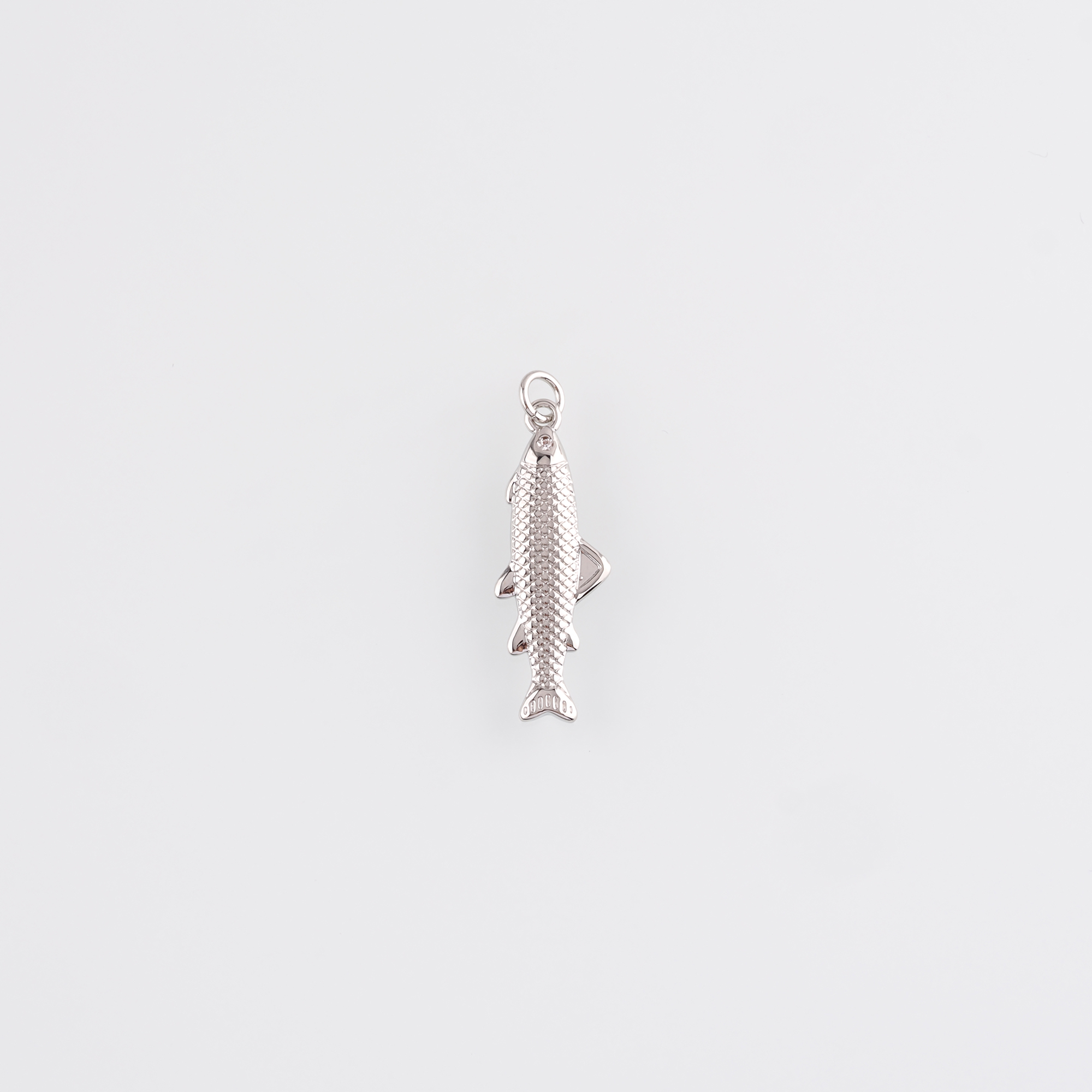 18K Gold Filled Fish Pendant,Ocean Fish Charm Earrings Necklace for DIY Jewelry Making Supply