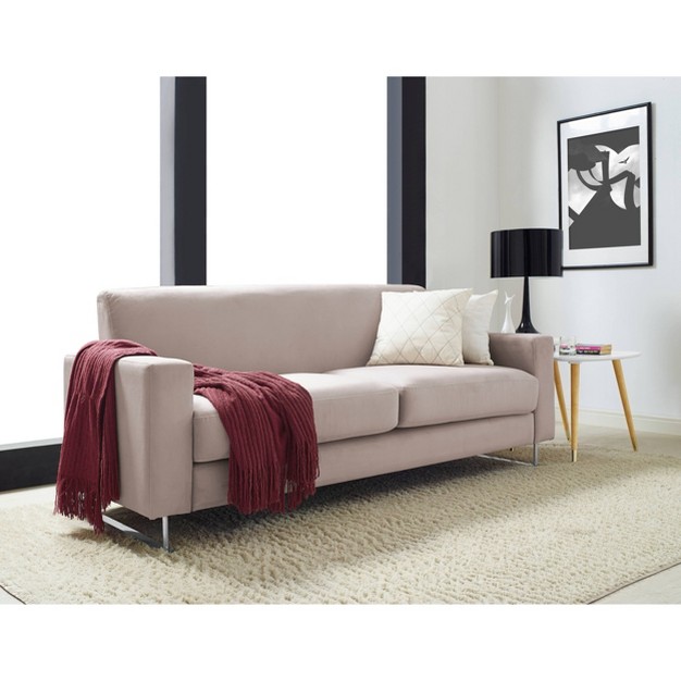 Baylie Sofa French Velvet Taupe Adore Decor