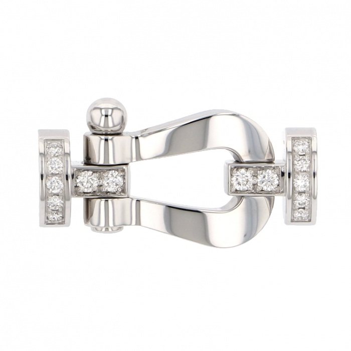 FRED Force 10 Lm Half Pave Accessory 18K White Gold 0B0026