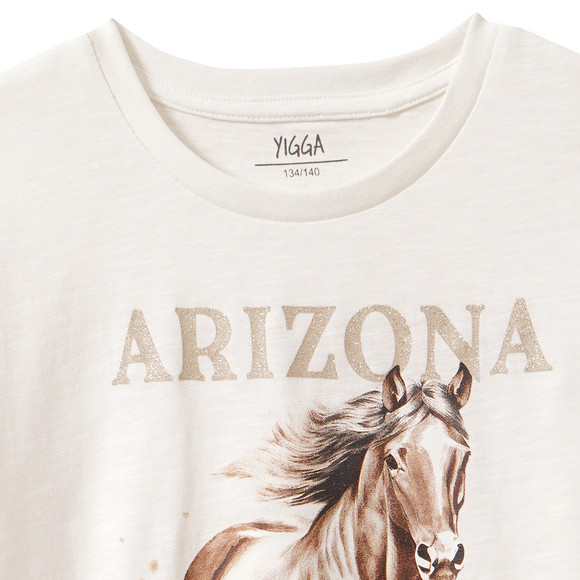 Yigga Mädchen T-Shirt mit Pferde-Print