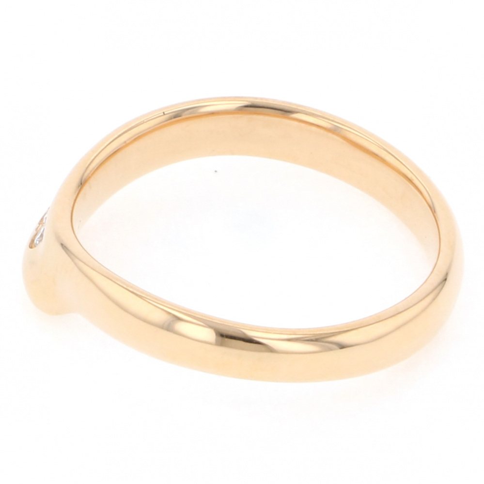 Tiffany & Co. Tiffany Pink Gold Open Heart Band Ring K18PG Ring Diamond