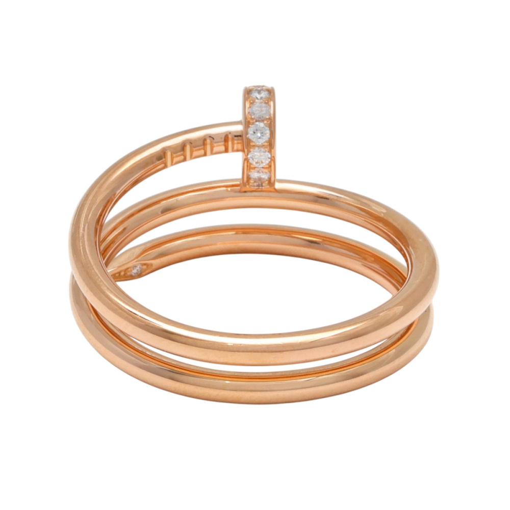 Cartier Juste un Clou Double Ring 18K Rose Gold Diamond B4210800