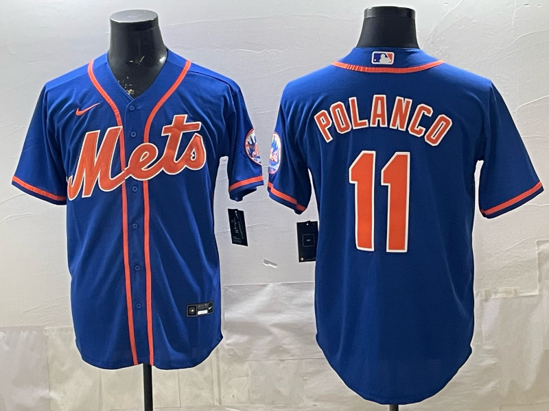 Men's New York Mets Jorge Polanco #11 Royal Alternate Replica Player Jersey