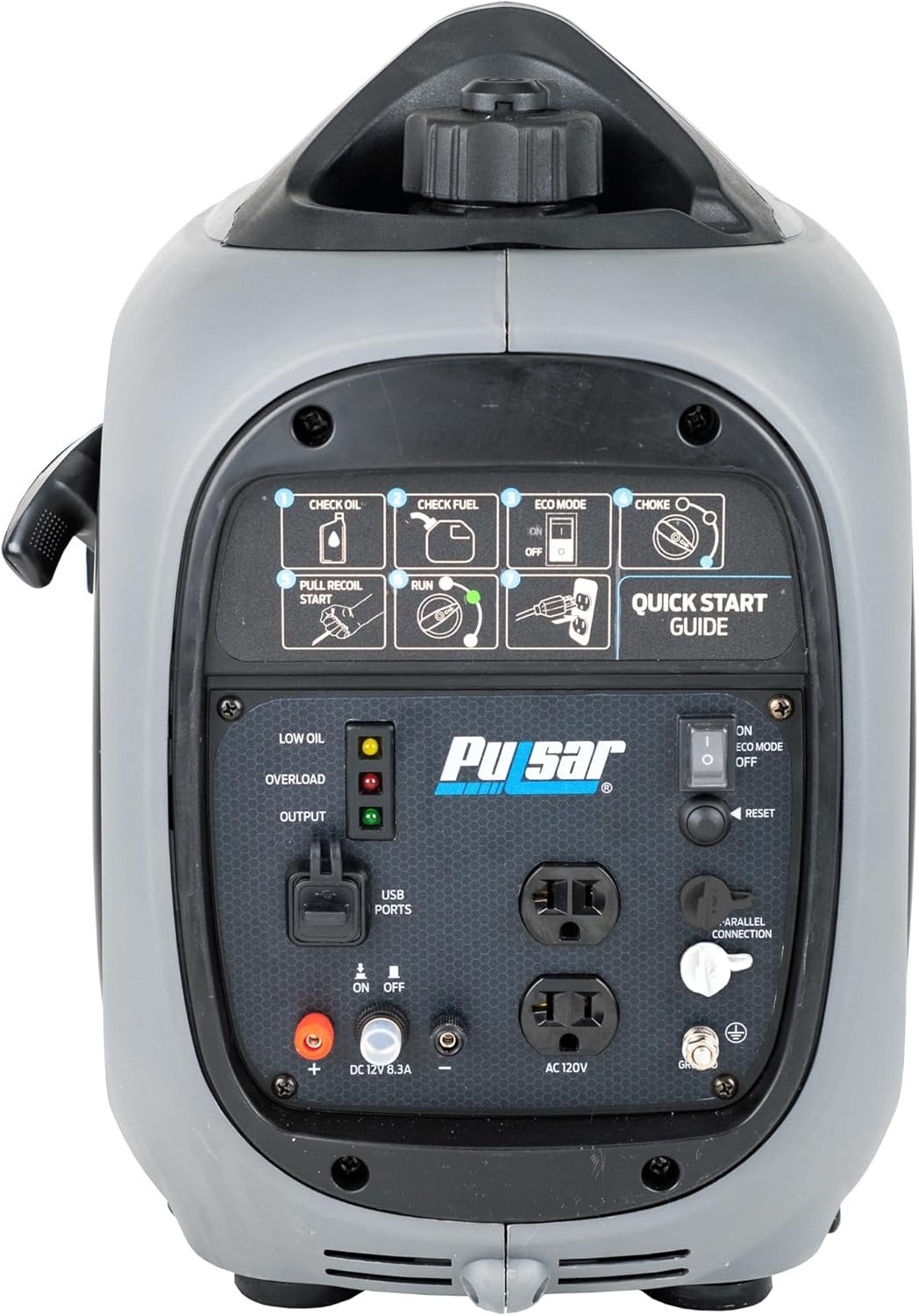 2,300W Portable Gas-Powered Quiet Inverter Generator for Home Emergency Backup, Parallel Capability, With USB Outlet, Long Run Time
