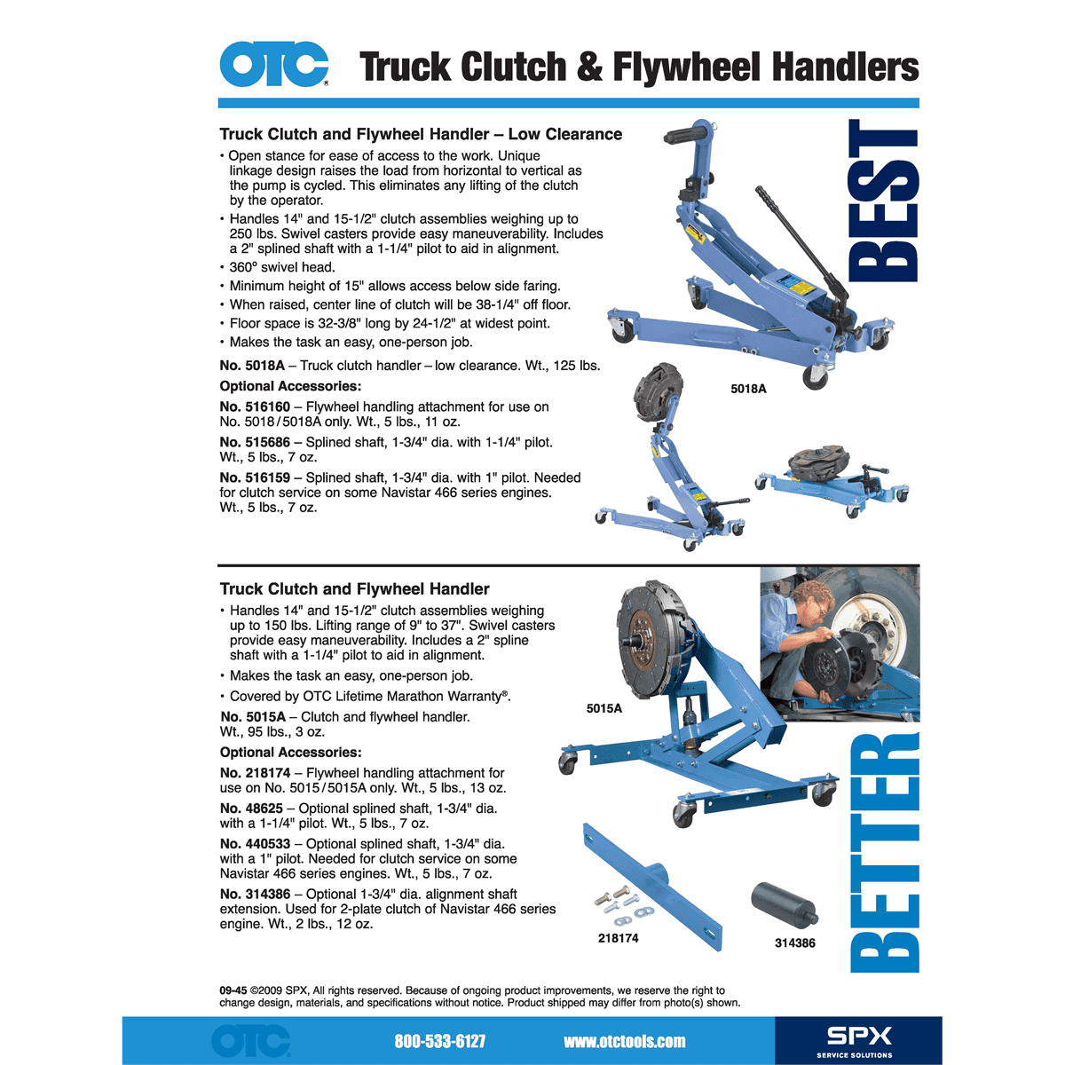 Low Clearance Truck Clutch and Flywheel Handler