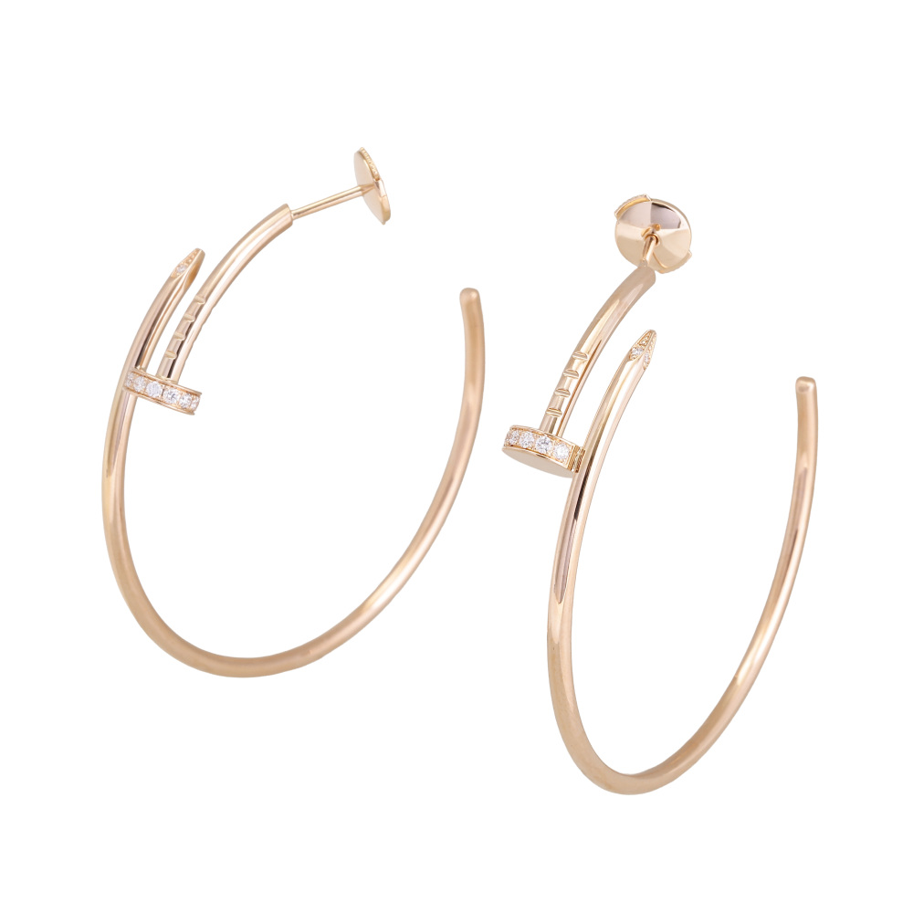 Cartier Juste un Clou Earrings 18K Rose Gold B8301212