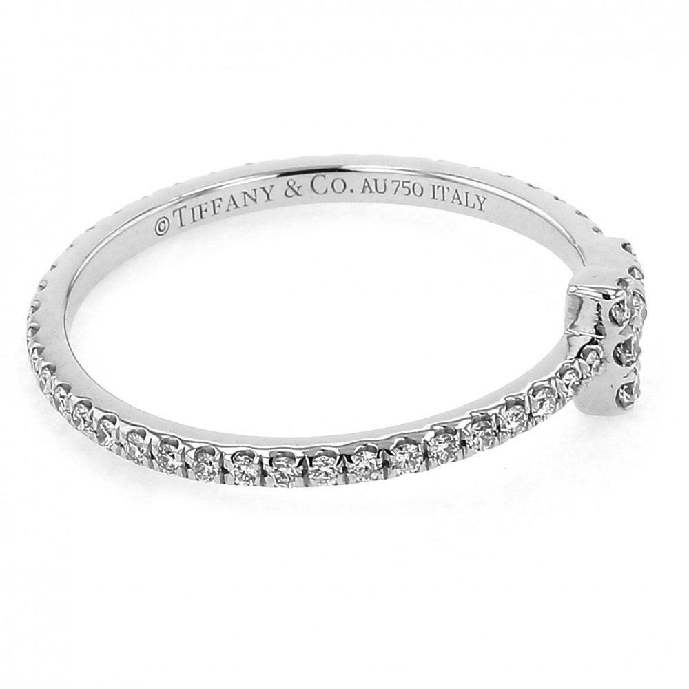 Tiffany & Co. Tiffany T Wire #9 Ring 18K White Gold Diamond