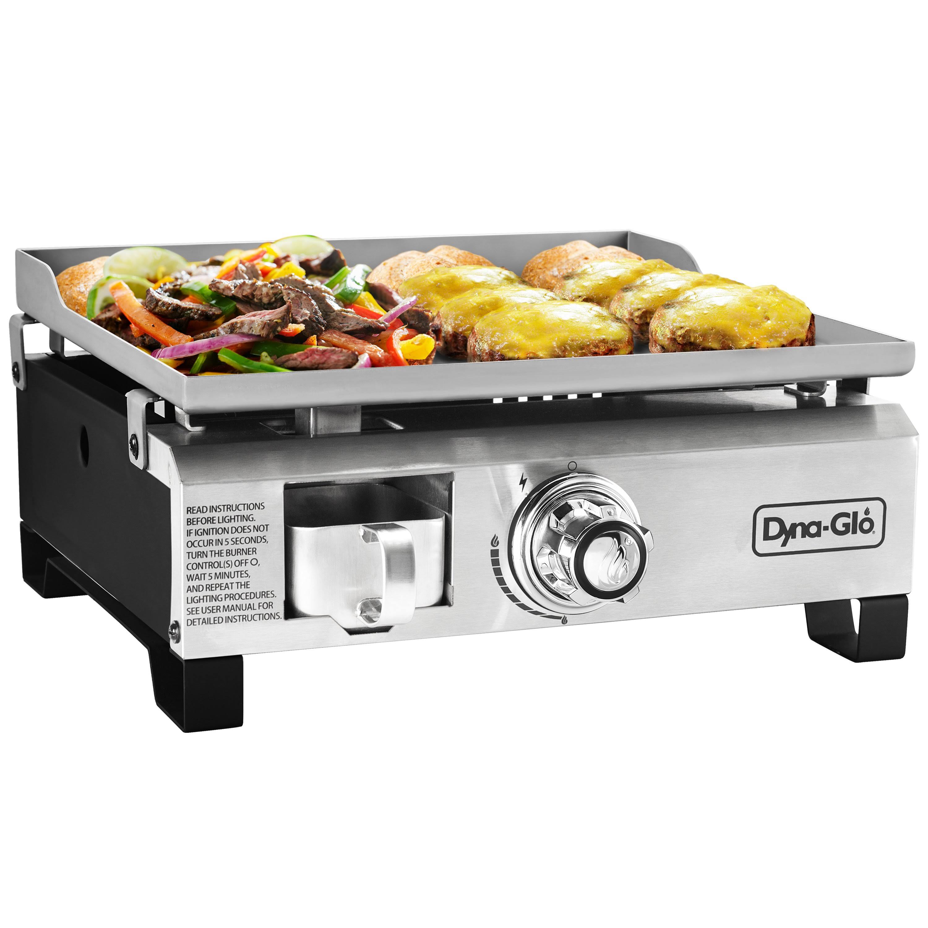 Dyna-Glo Portable 18,000 BTU Liquid Propane GAS Griddle - Stainless Steel | DGL260SNP-D