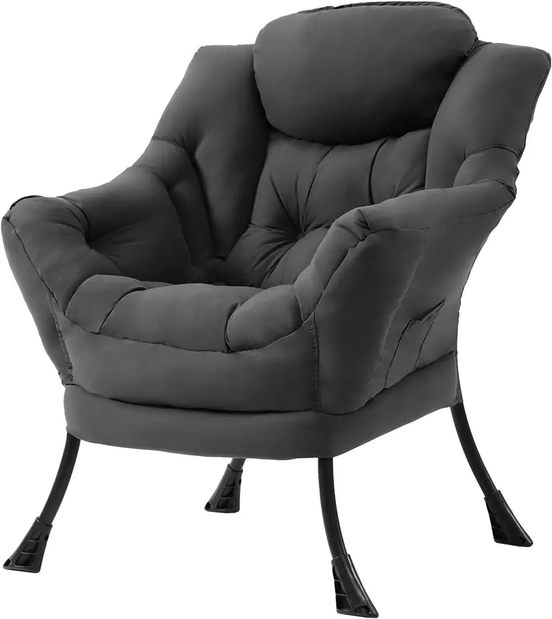 Tiita Modern Lazy Lounge Chair with Matching Ottoman – Large Leisure Armchair Set