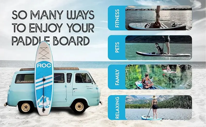 Roc 10’6″ Inflatable Stand-Up Paddle Board – Premium All-in-One SUP Package
