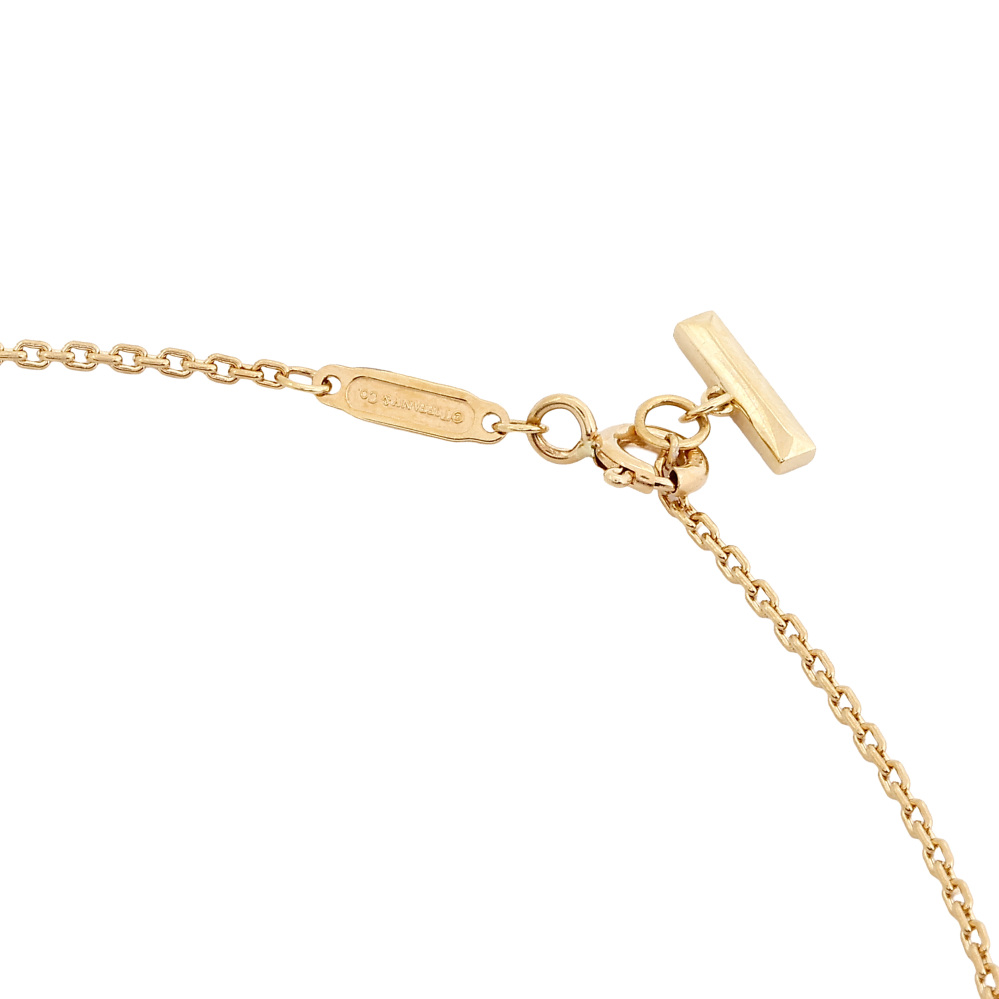 Tiffany & Co. Tiffany T One Necklace 18K Yellow Gold Diamond
