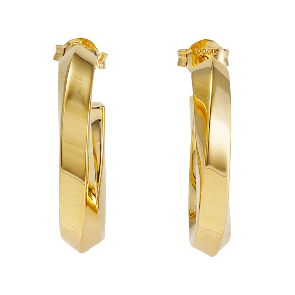 Tiffany & Co. Twist Hoop Earrings 18K Yellow Gold
