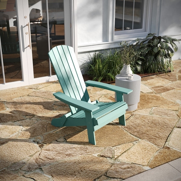 AllWeather Poly Resin Folding Adirondack Chair
