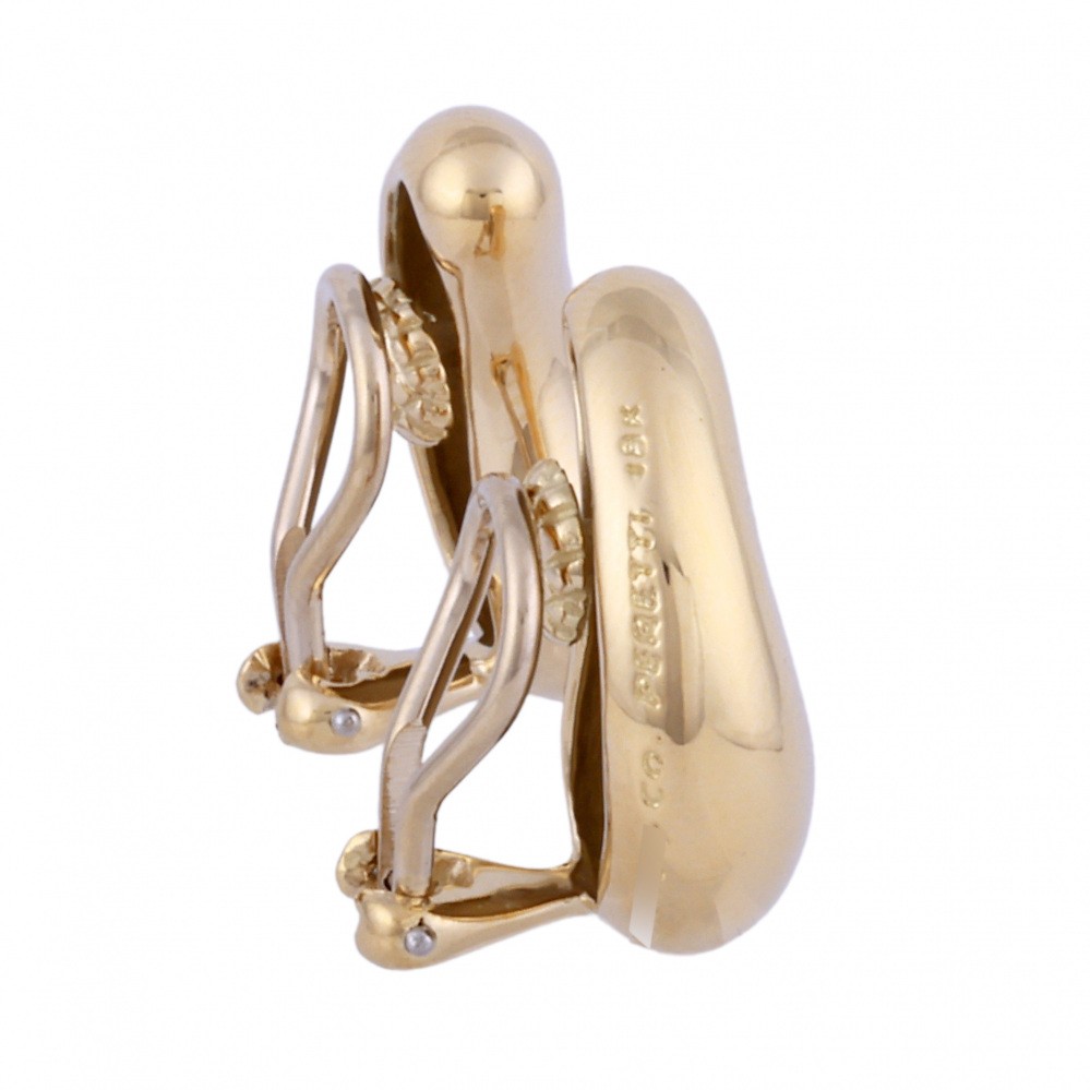 Tiffany & Co. Elsa Peretti Teardrop Earrings 18K Yellow Gold