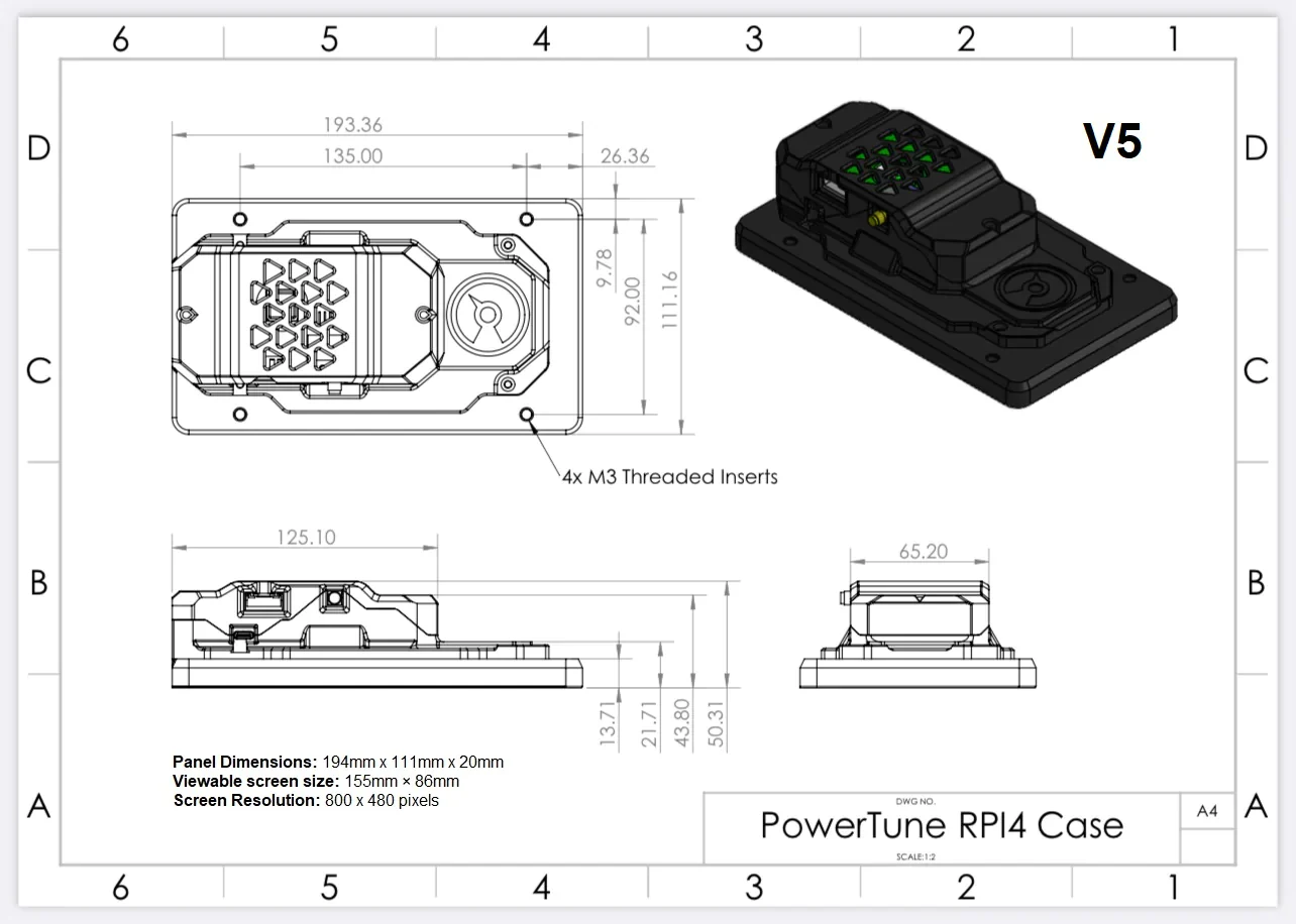Powertune Digital Dash V5