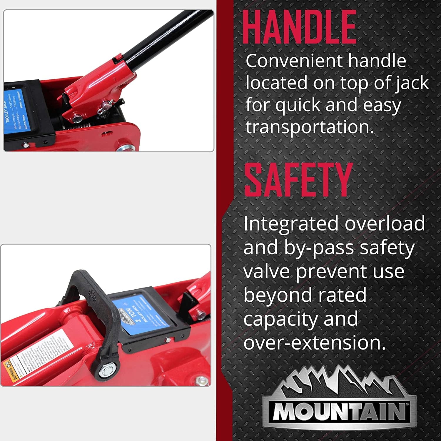 Mountain MTN22007 2 Ton Trolley Jack