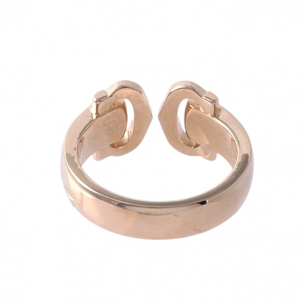 Cartier 2C Boucurse Ring 18K Rose Gold Diamond B4073800