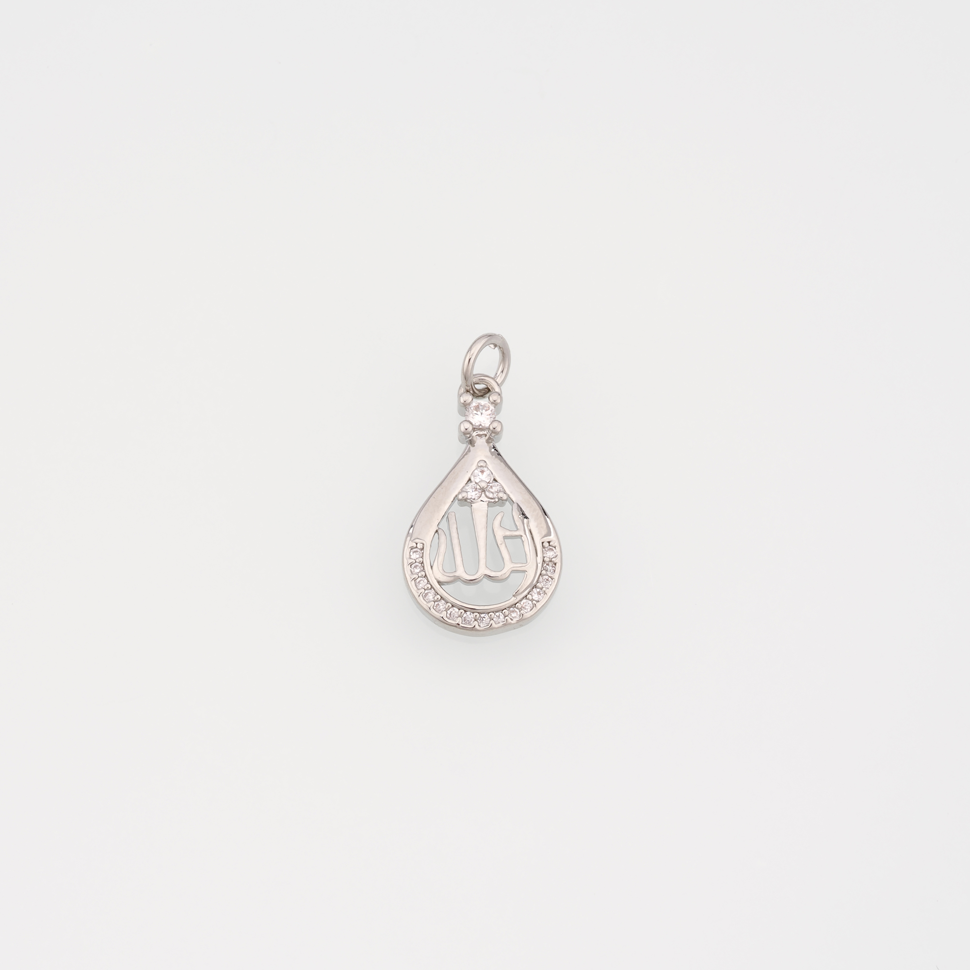 18K Gold Filled Teardrop Pendant,CZ Micro Pave Water Drop Charm Earrings Necklace for DIY Jewelry Making Supply