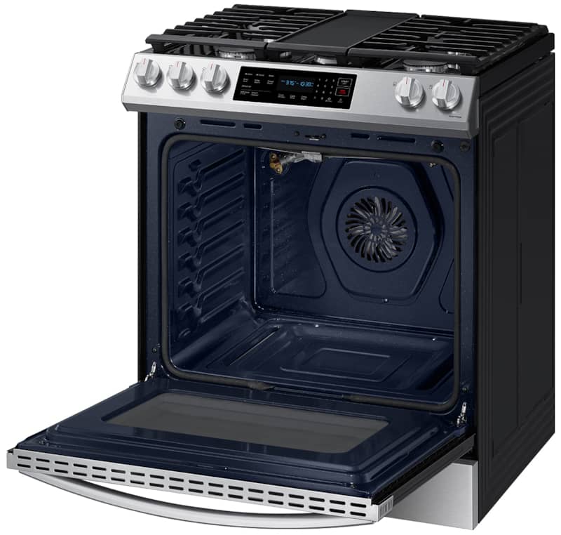 Samsung ADA 6 Cu. Ft. Fingerprint Resistant Stainless Steel Slide-In Gas Range With Convection and Wi-Fi