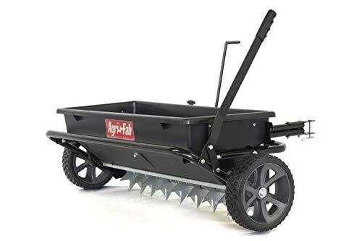 agri-fab-45-0543-100 lb. Tow Spiker/Seeder/Spreader, Black & 40-Inch Tine Tow Dethatcher 45-0294,Black