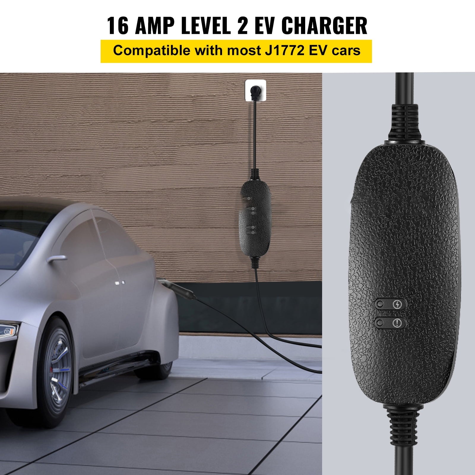 BENTISM Portable EV Charger EV Car Charging Cable 16 Amp Level 2 NEMA 6-20 25FT