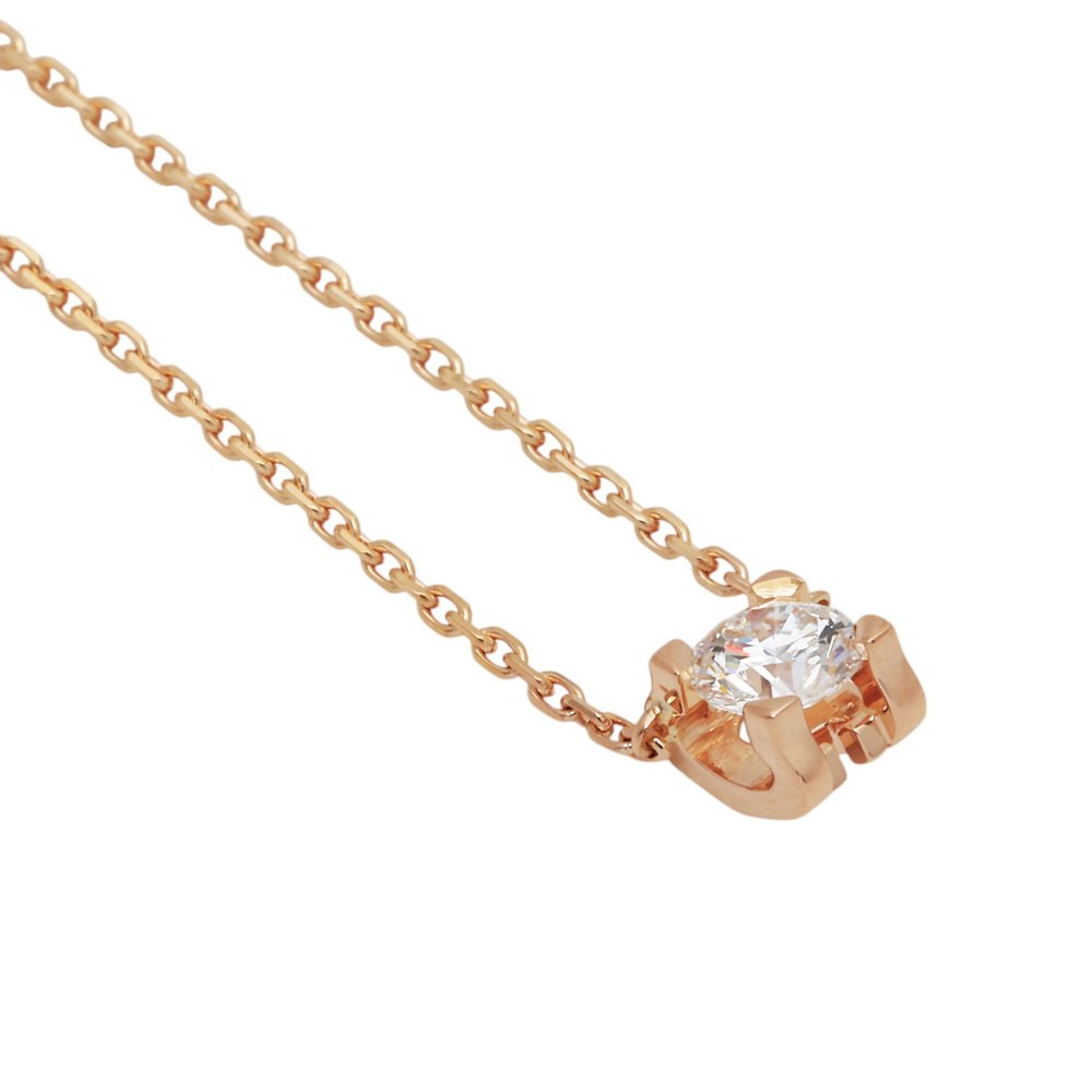 Cartier C Do Necklace 18K Rose Gold Diamond N7413300