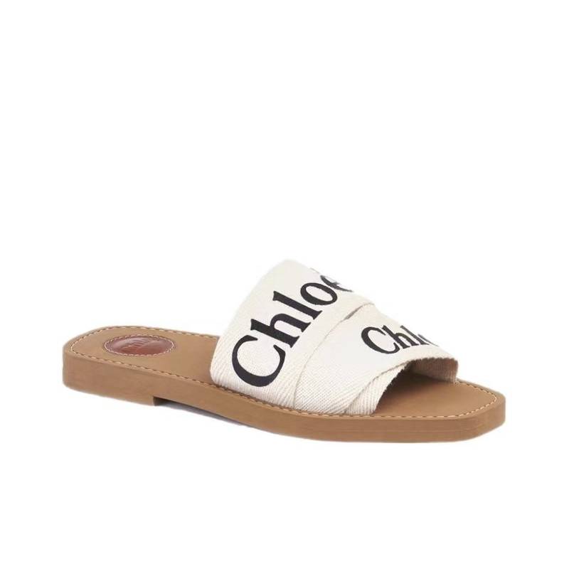 Chloe Woody Flat Mule Slide Sandals